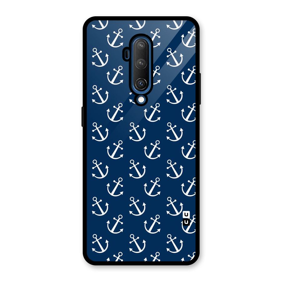 Anchor Zig Pattern Glass Back Case for OnePlus 7T Pro