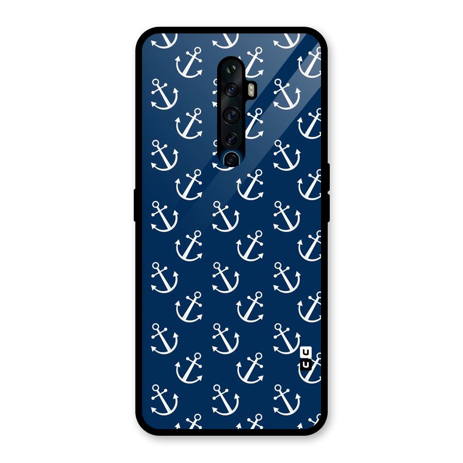 Anchor Zig Pattern Glass Back Case for Oppo Reno2 Z