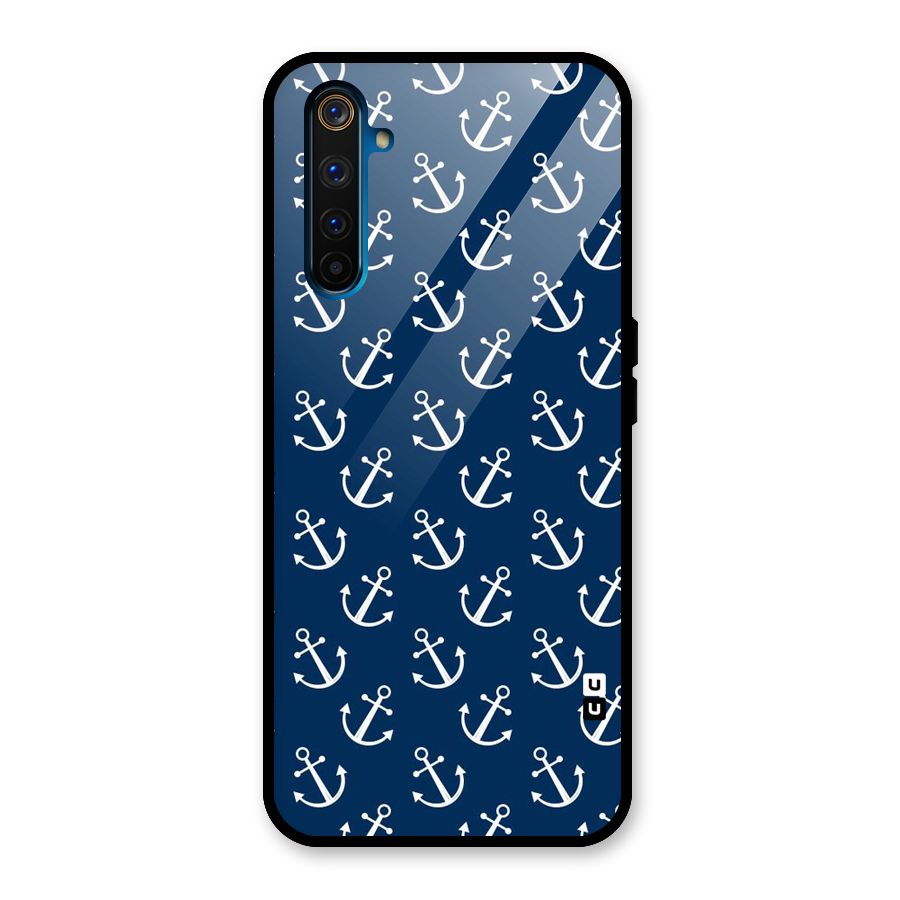Anchor Zig Pattern Glass Back Case for Realme 6 Pro