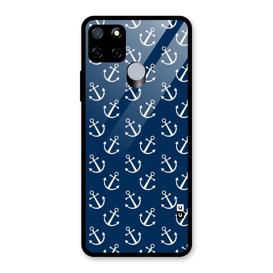 Anchor Zig Pattern Glass Back Case for Realme C12