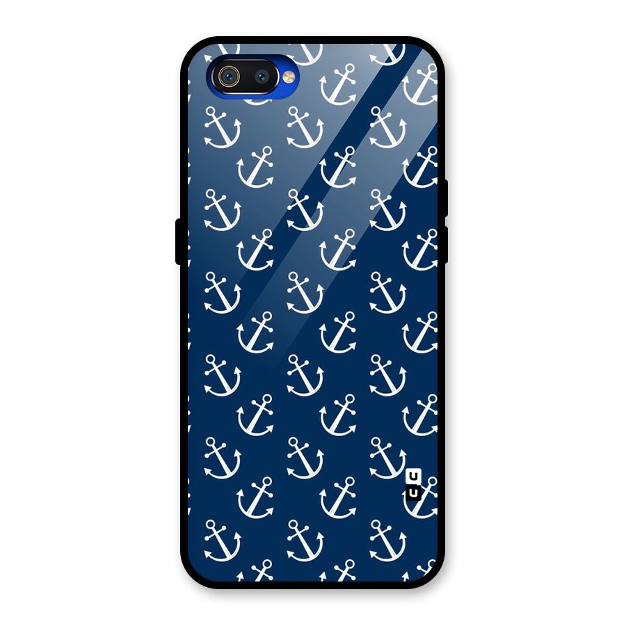 Anchor Zig Pattern Glass Back Case for Realme C2