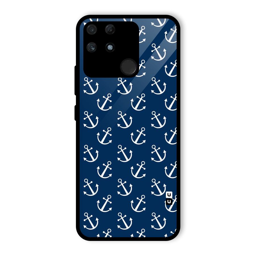 Anchor Zig Pattern Glass Back Case for Realme Narzo 50A