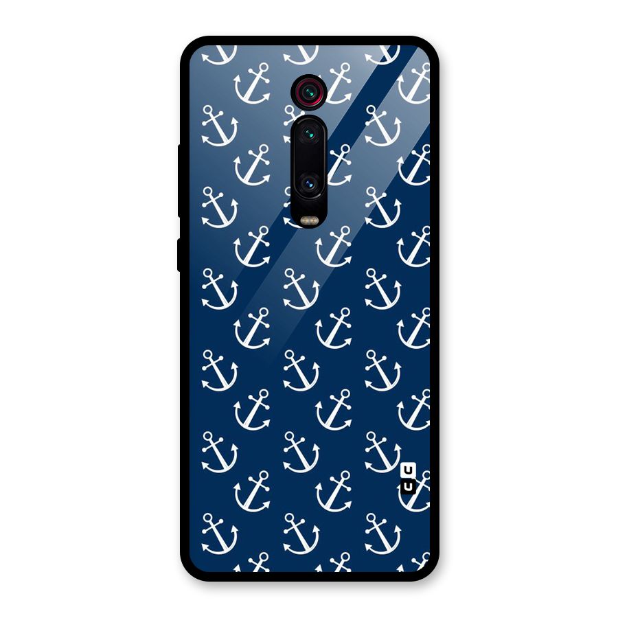 Anchor Zig Pattern Glass Back Case for Redmi K20 Pro