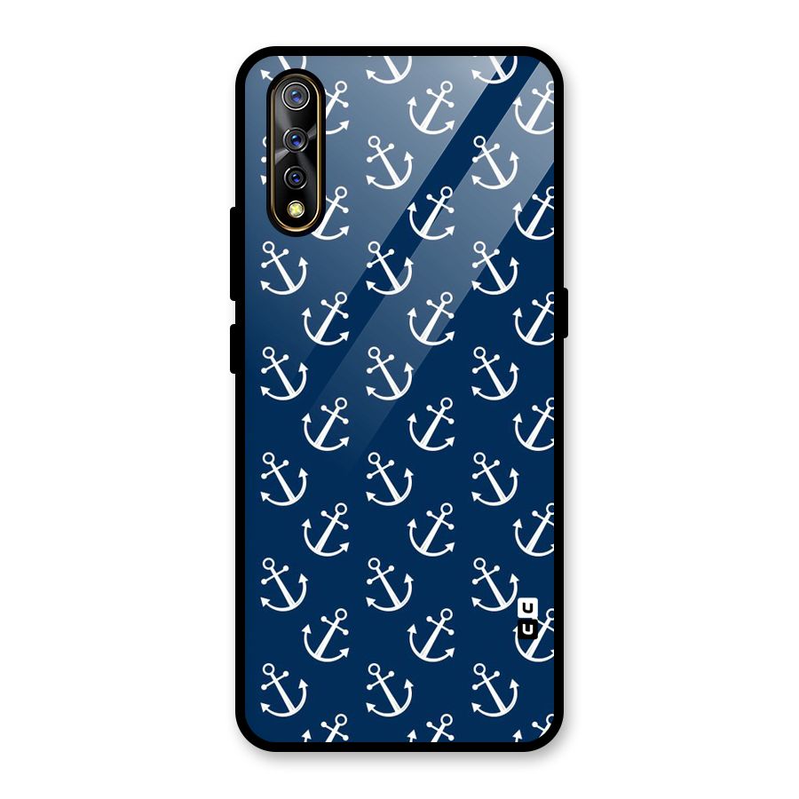 Anchor Zig Pattern Glass Back Case for Vivo S1