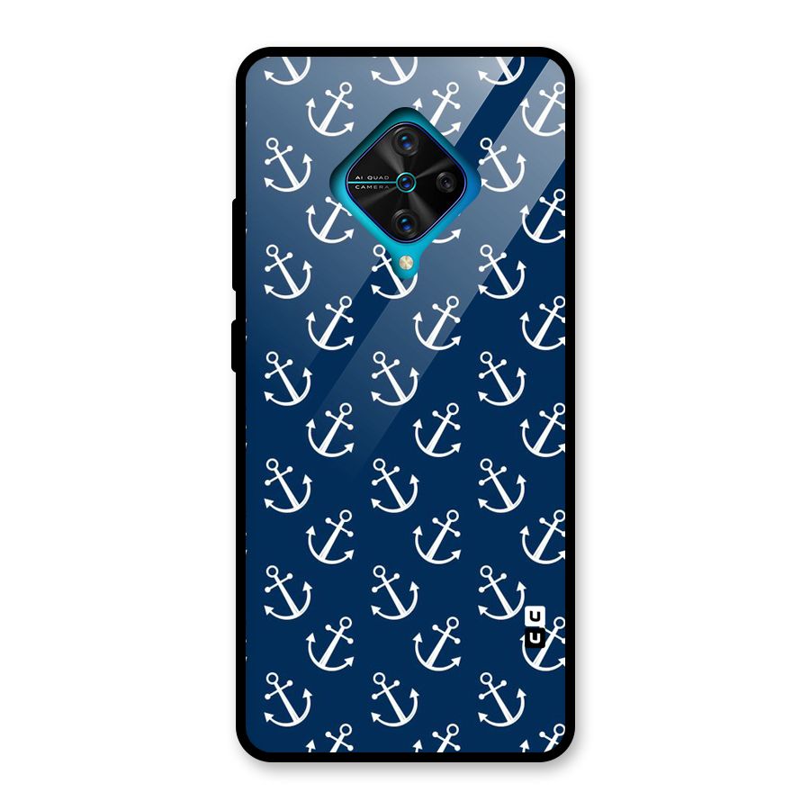 Anchor Zig Pattern Glass Back Case for Vivo S1 Pro