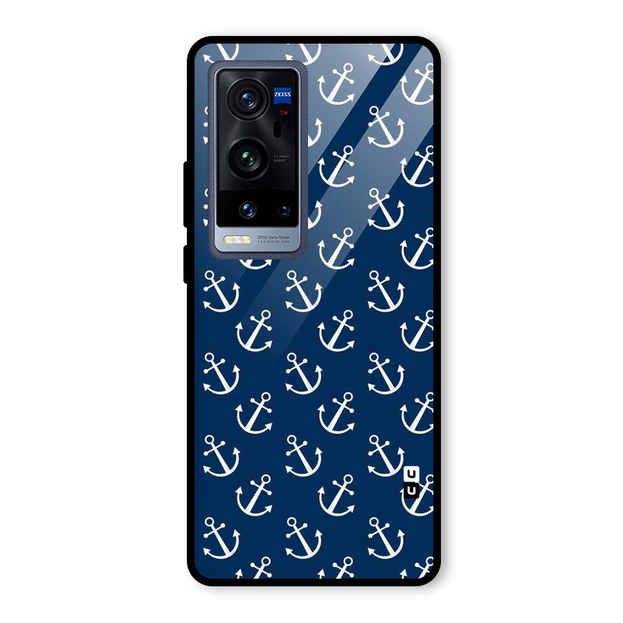 Anchor Zig Pattern Glass Back Case for Vivo X60 Pro Plus