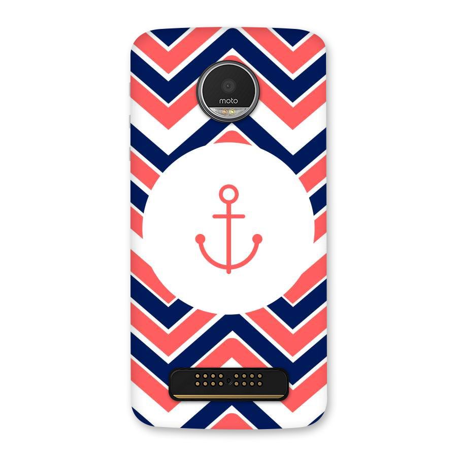 Anchor Zig Zag Back Case for Moto Z Play