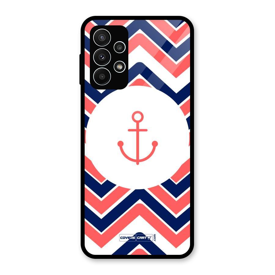 Anchor Zig Zag Glass Back Case for Galaxy A23