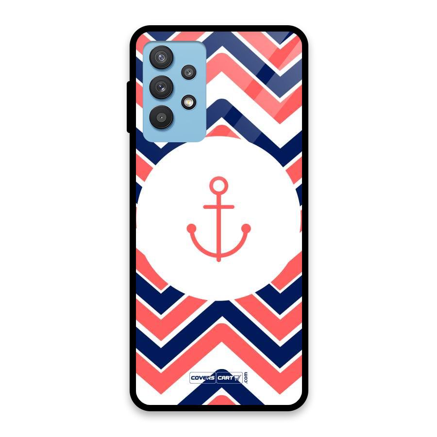 Anchor Zig Zag Glass Back Case for Galaxy M32 5G
