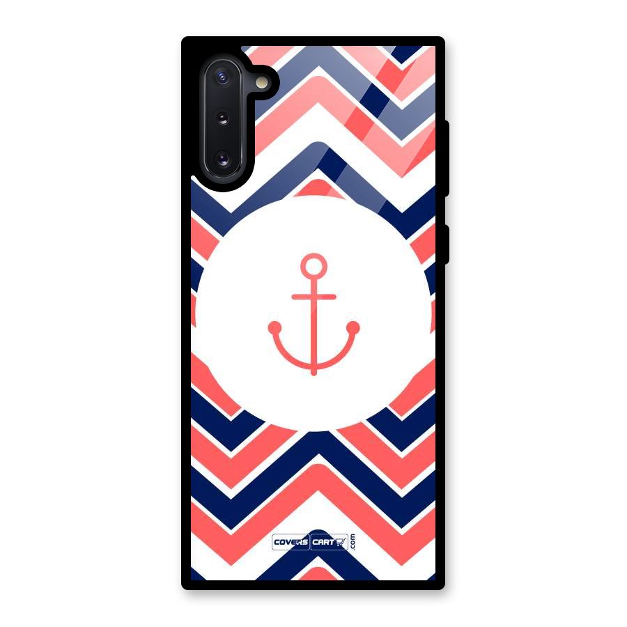 Anchor Zig Zag Glass Back Case for Galaxy Note 10