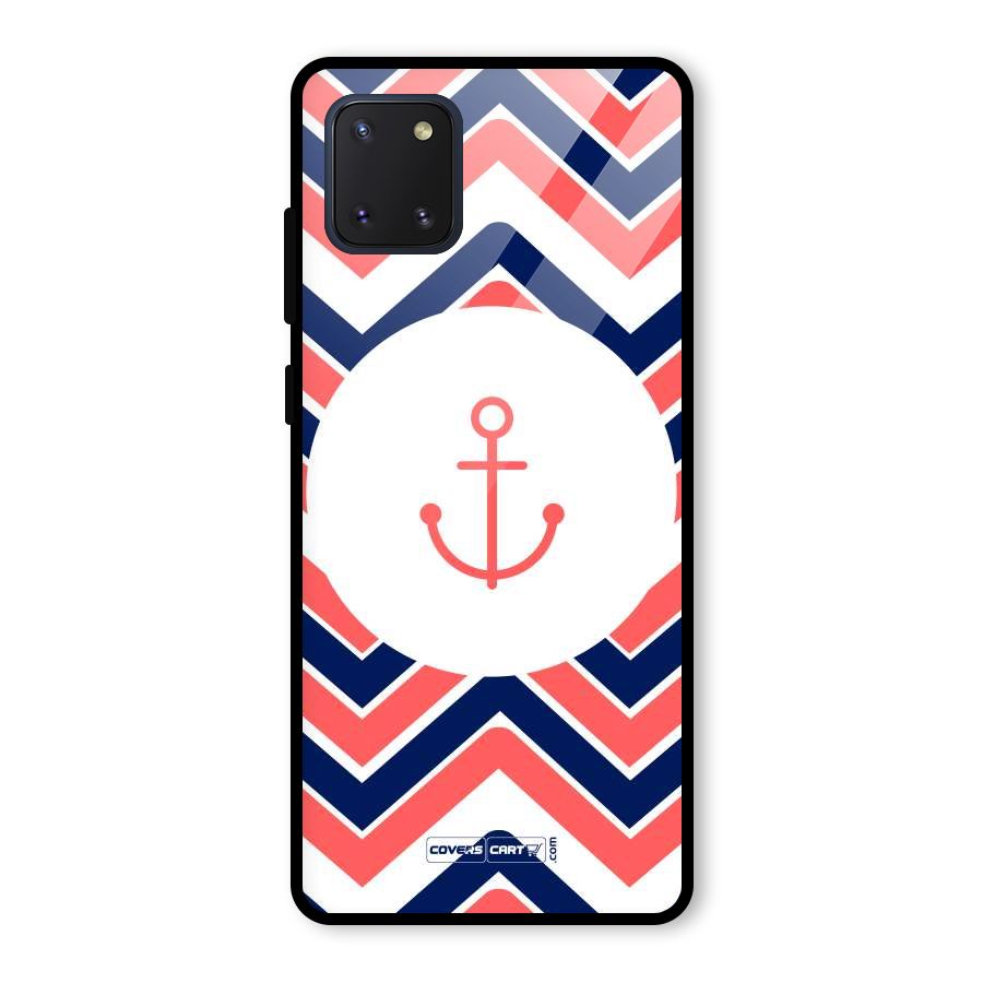 Anchor Zig Zag Glass Back Case for Galaxy Note 10 Lite