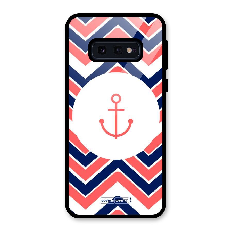 Anchor Zig Zag Glass Back Case for Galaxy S10e