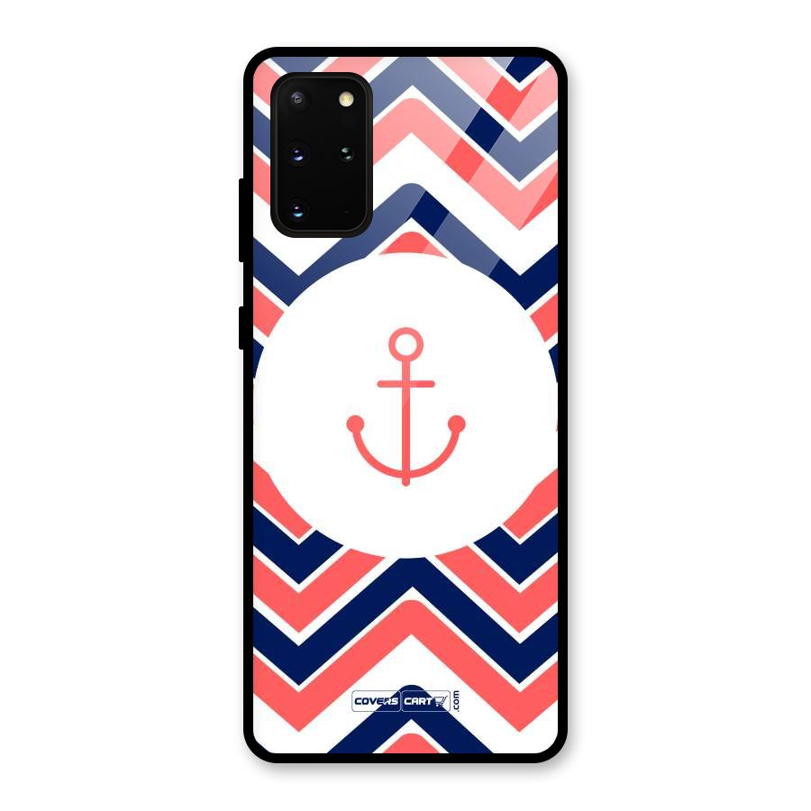 Anchor Zig Zag Glass Back Case for Galaxy S20 Plus