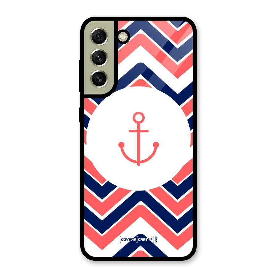 Anchor Zig Zag Glass Back Case for Galaxy S21 FE 5G