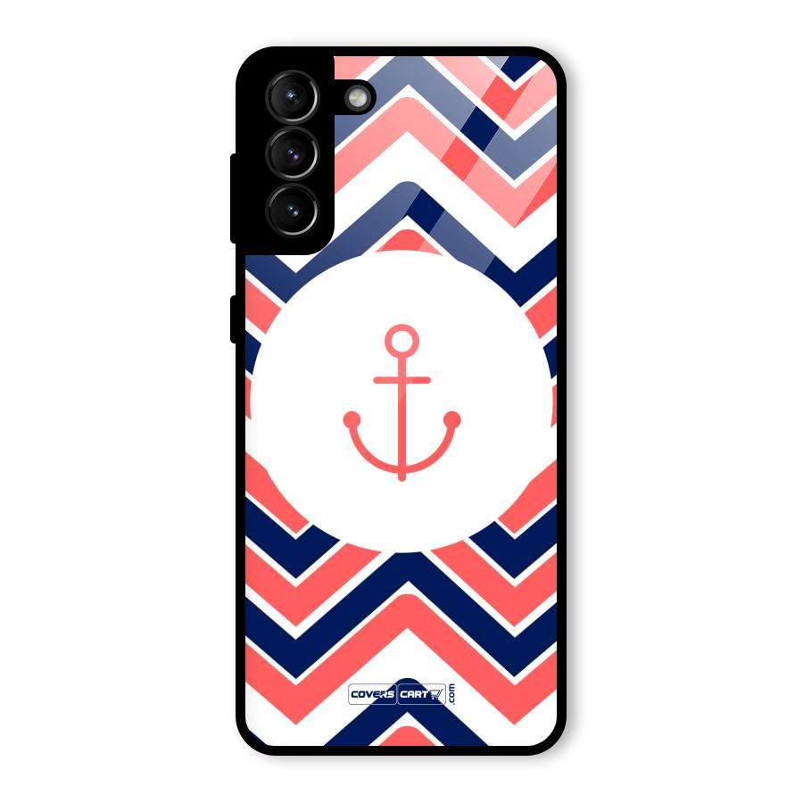 Anchor Zig Zag Glass Back Case for Galaxy S21 Plus