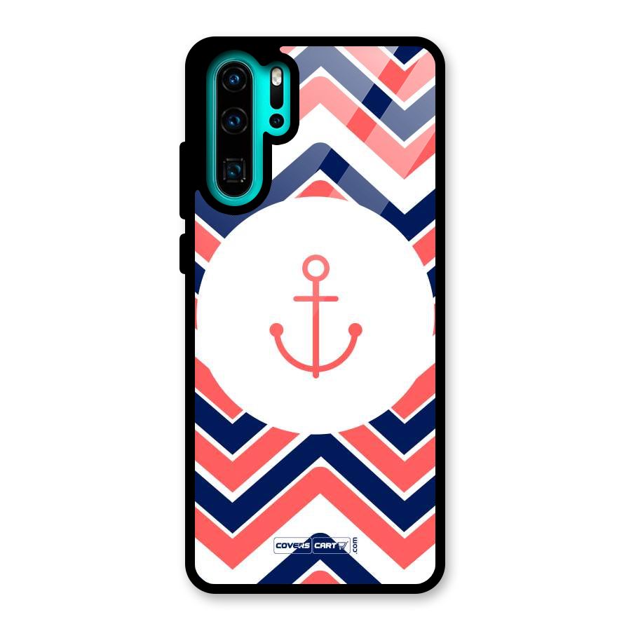 Anchor Zig Zag Glass Back Case for Huawei P30 Pro