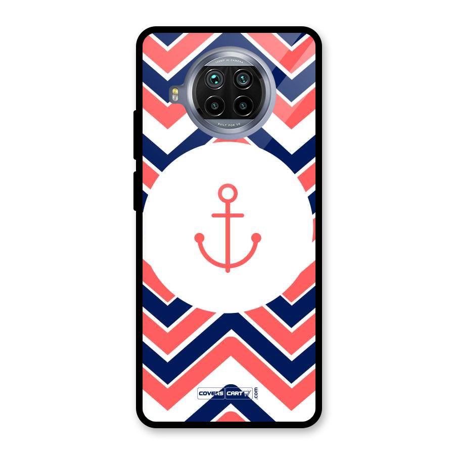 Anchor Zig Zag Glass Back Case for Mi 10i