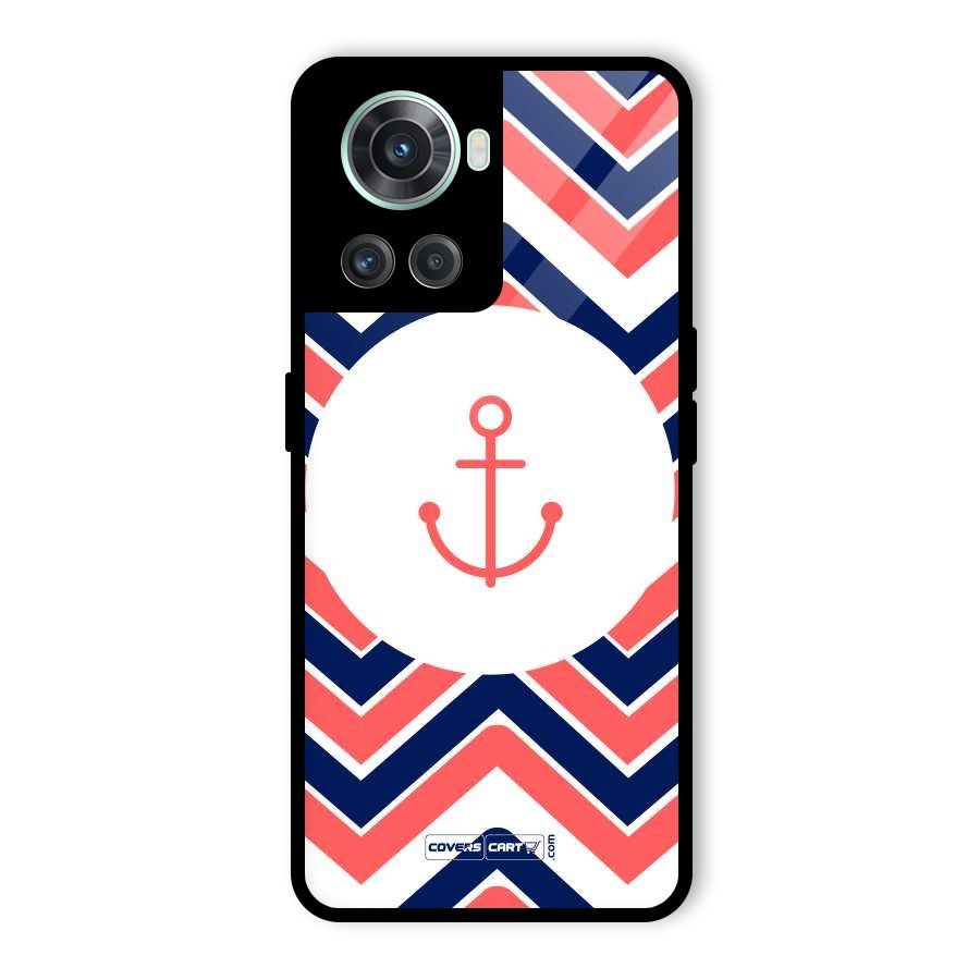 Anchor Zig Zag Glass Back Case for OnePlus 10R