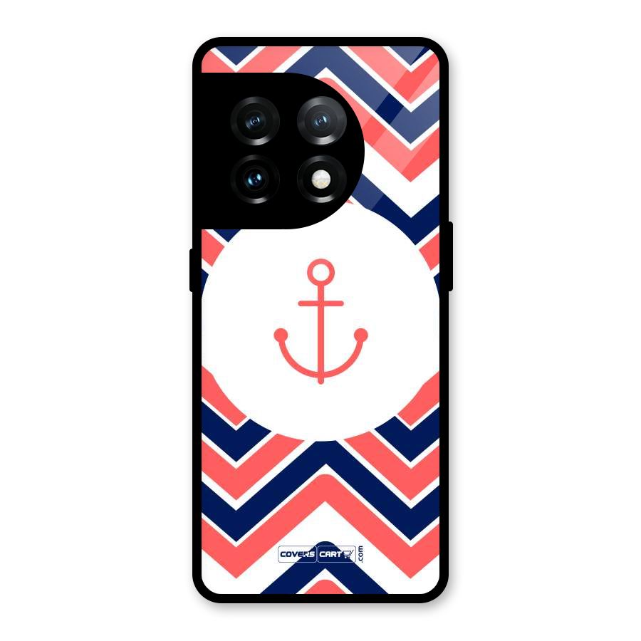Anchor Zig Zag Glass Back Case for OnePlus 11