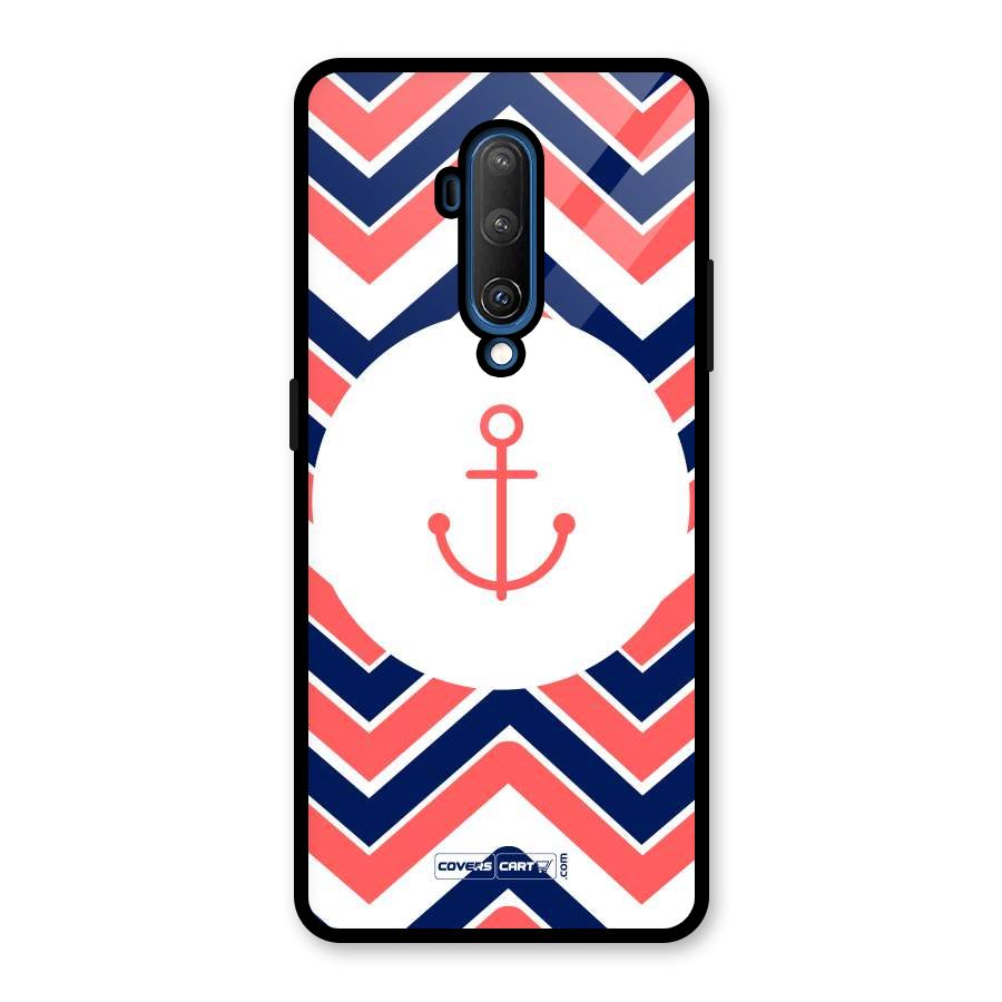 Anchor Zig Zag Glass Back Case for OnePlus 7T Pro