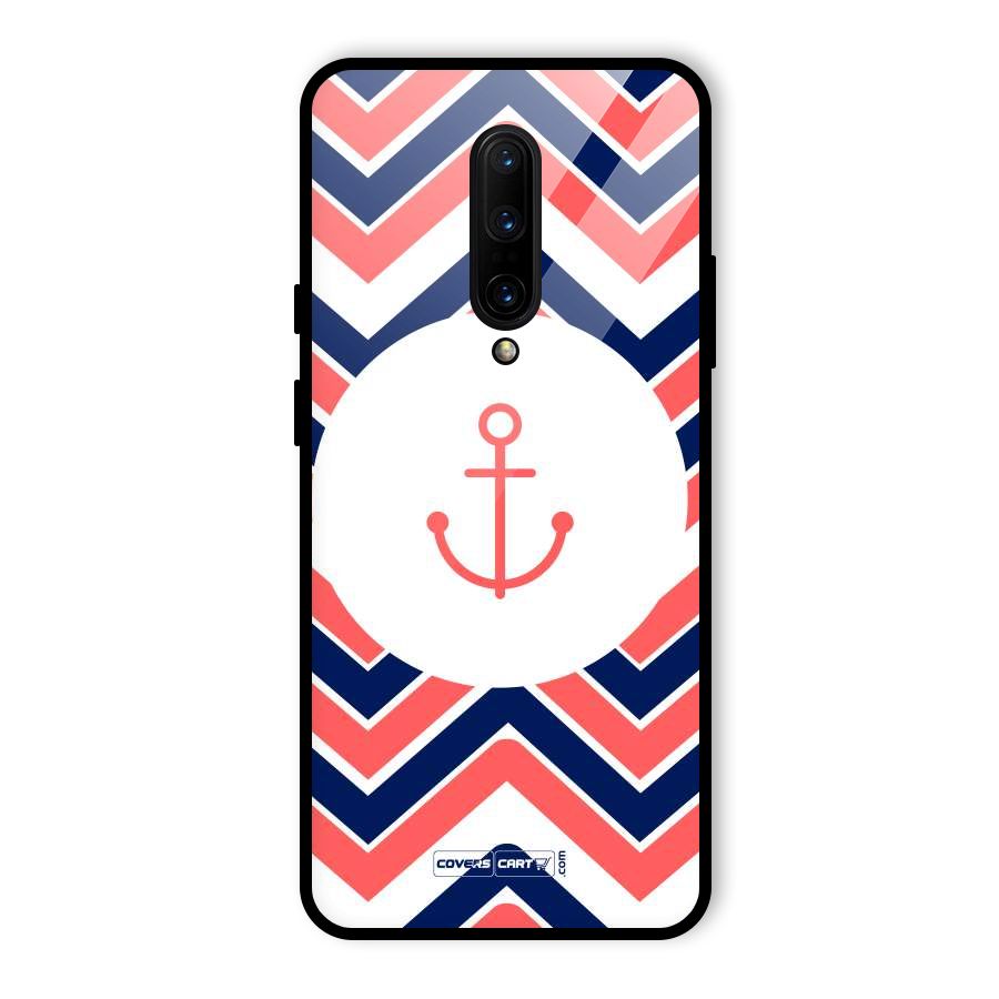 Anchor Zig Zag Glass Back Case for OnePlus 7 Pro