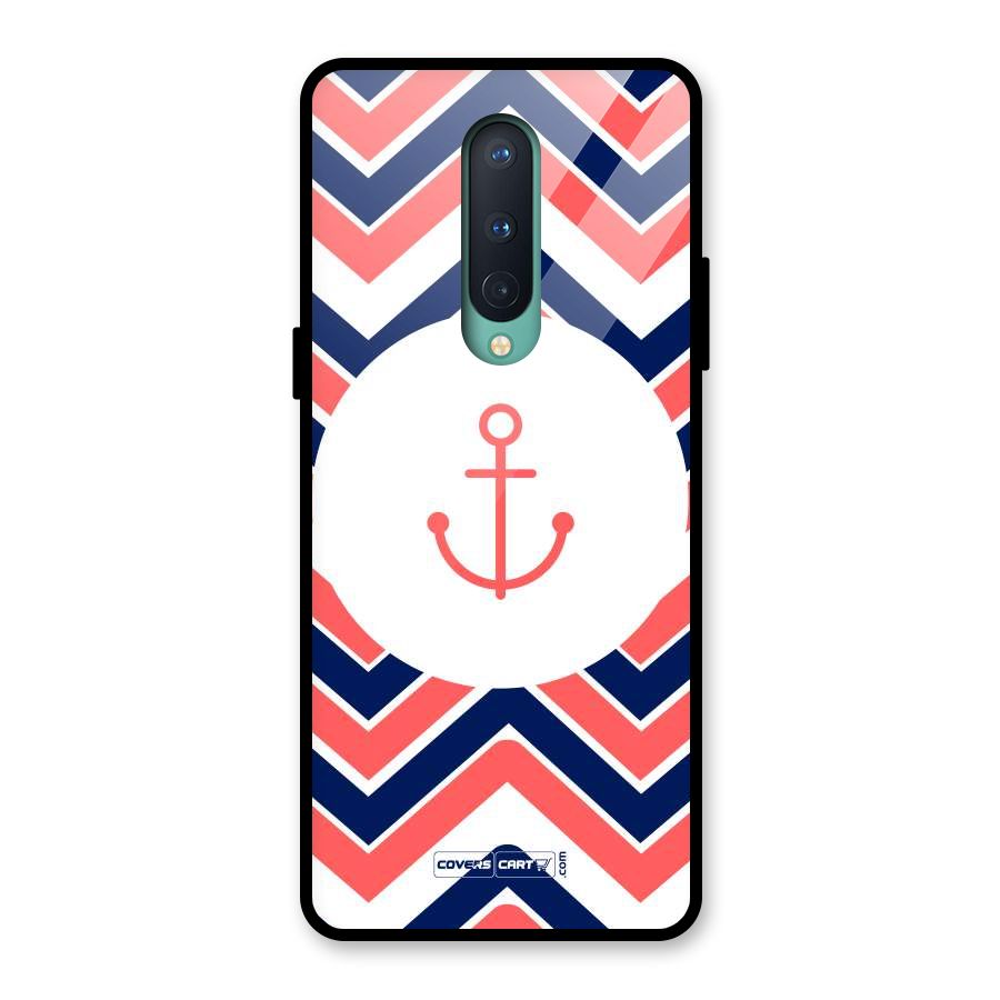 Anchor Zig Zag Glass Back Case for OnePlus 8