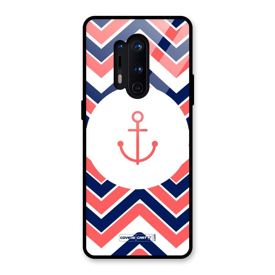 Anchor Zig Zag Glass Back Case for OnePlus 8 Pro