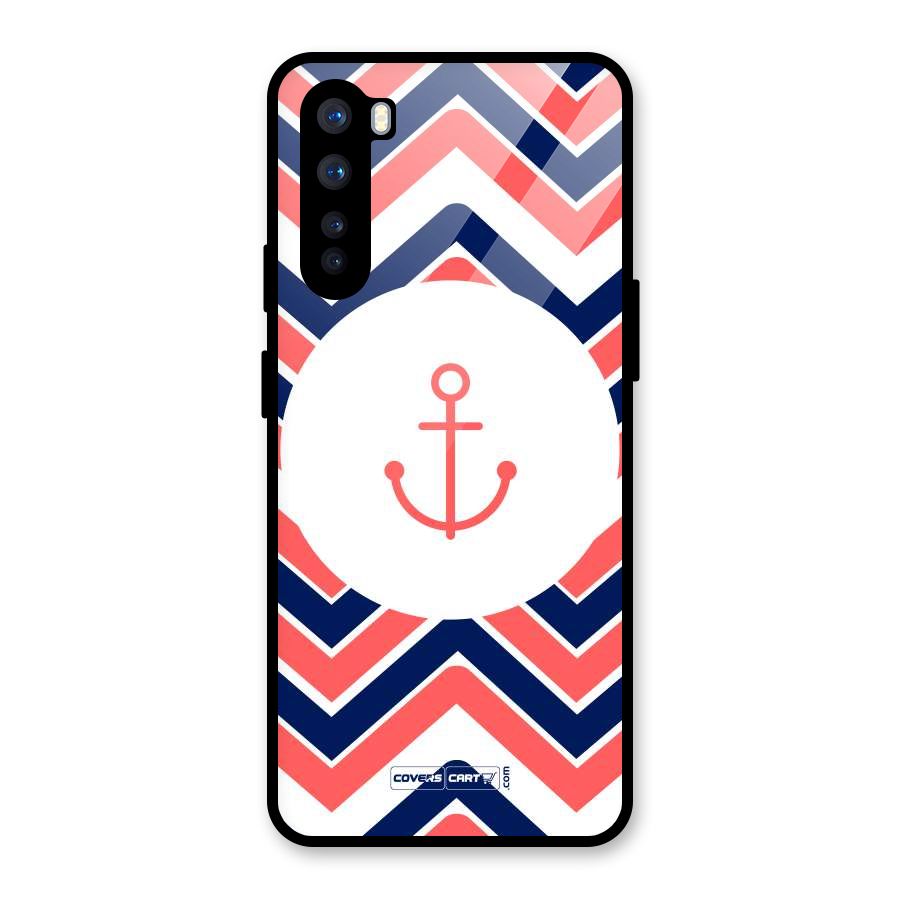 Anchor Zig Zag Glass Back Case for OnePlus Nord