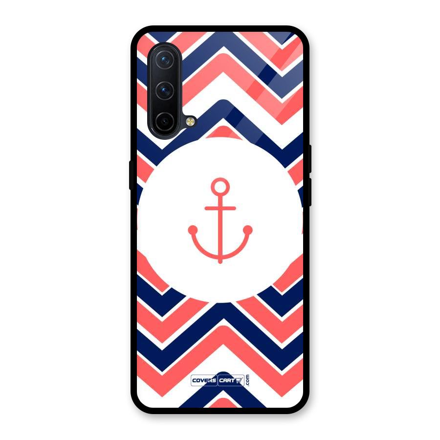 Anchor Zig Zag Glass Back Case for OnePlus Nord CE 5G