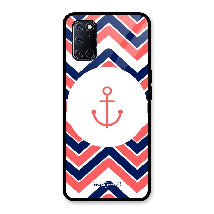 Anchor Zig Zag Glass Back Case for Oppo A52