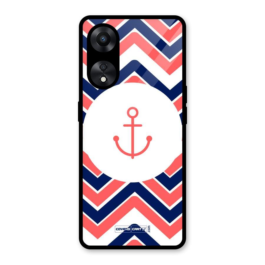 Anchor Zig Zag Glass Back Case for Oppo A78