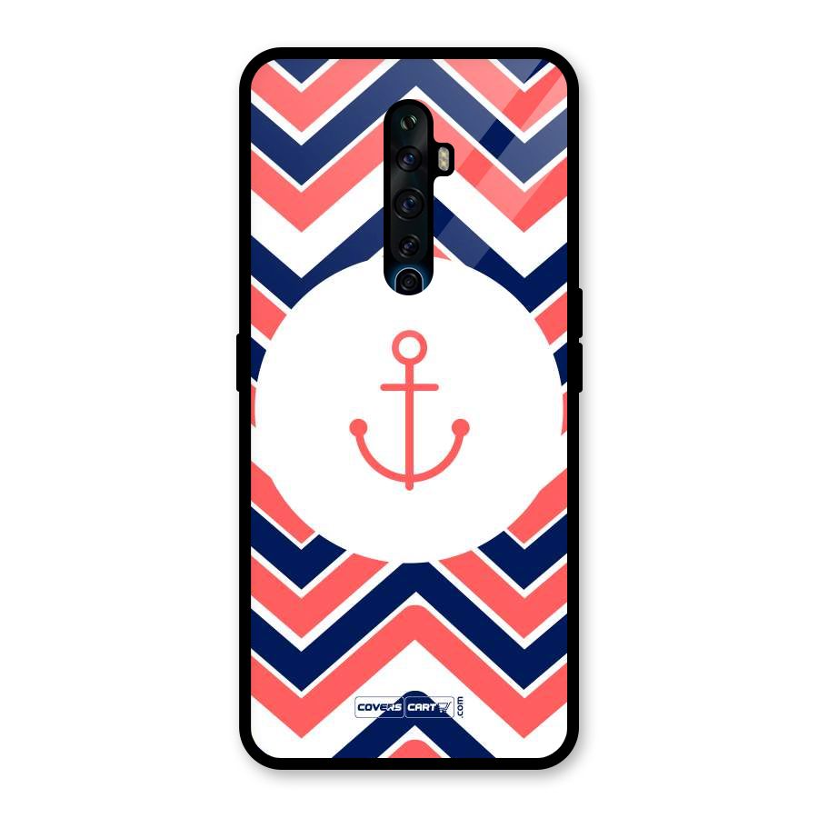 Anchor Zig Zag Glass Back Case for Oppo Reno2 Z