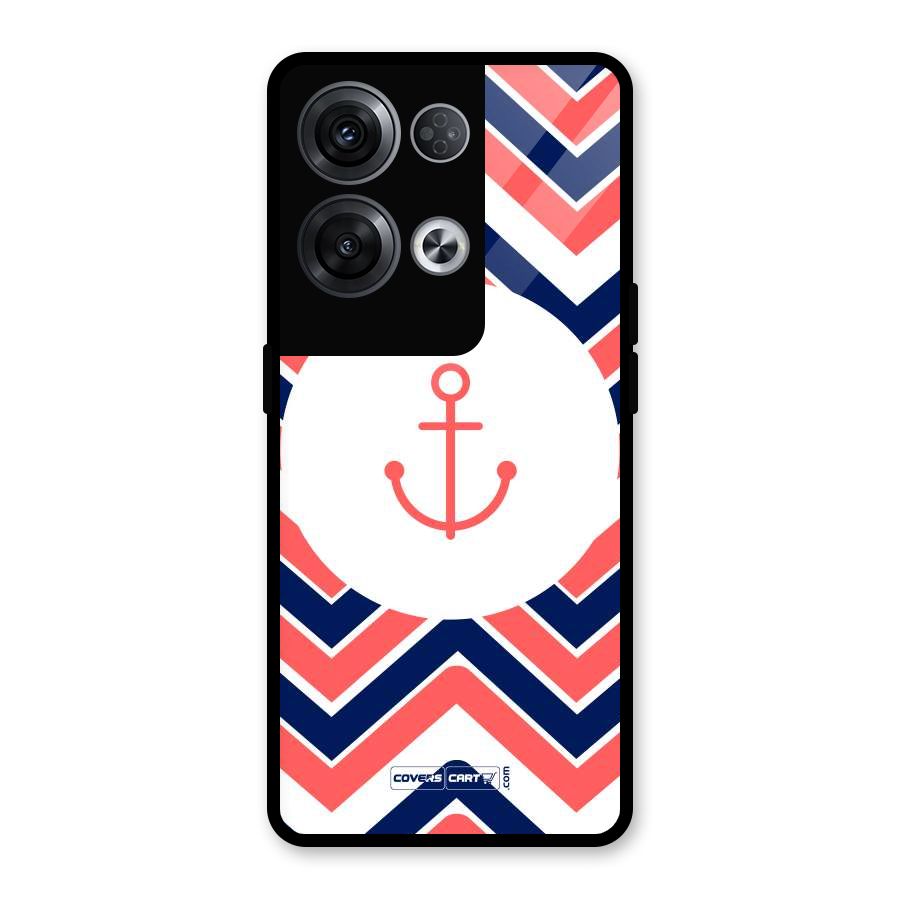 Anchor Zig Zag Glass Back Case for Oppo Reno8 Pro 5G