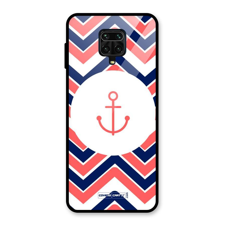 Anchor Zig Zag Glass Back Case for Poco M2 Pro