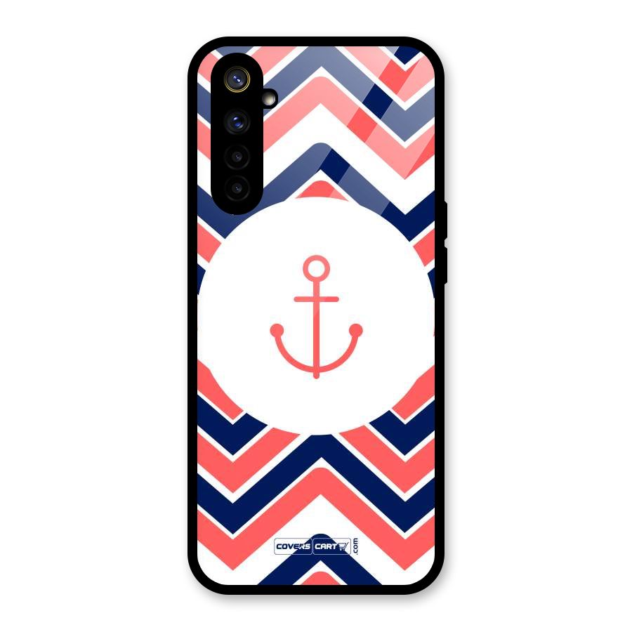 Anchor Zig Zag Glass Back Case for Realme 6