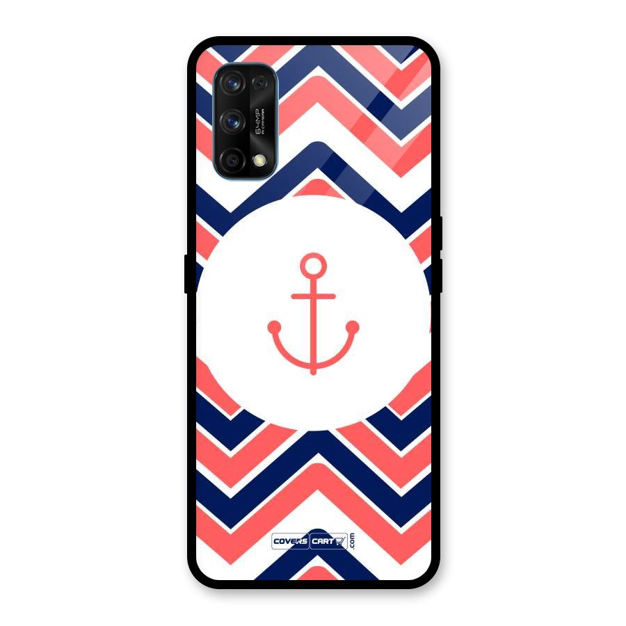 Anchor Zig Zag Glass Back Case for Realme 7 Pro