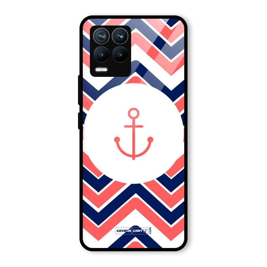Anchor Zig Zag Glass Back Case for Realme 8 Pro