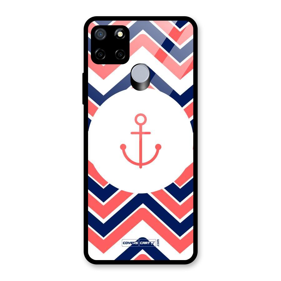 Anchor Zig Zag Glass Back Case for Realme C15