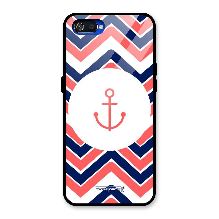 Anchor Zig Zag Glass Back Case for Realme C2