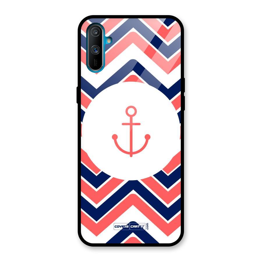 Anchor Zig Zag Glass Back Case for Realme C3