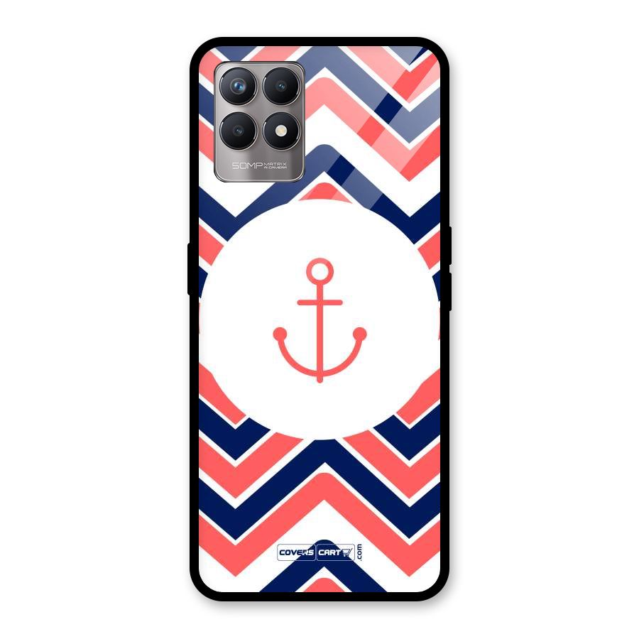 Anchor Zig Zag Glass Back Case for Realme Narzo 50