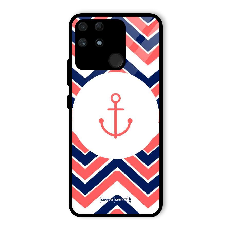 Anchor Zig Zag Glass Back Case for Realme Narzo 50A