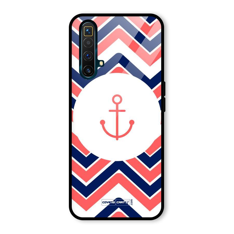 Anchor Zig Zag Glass Back Case for Realme X3