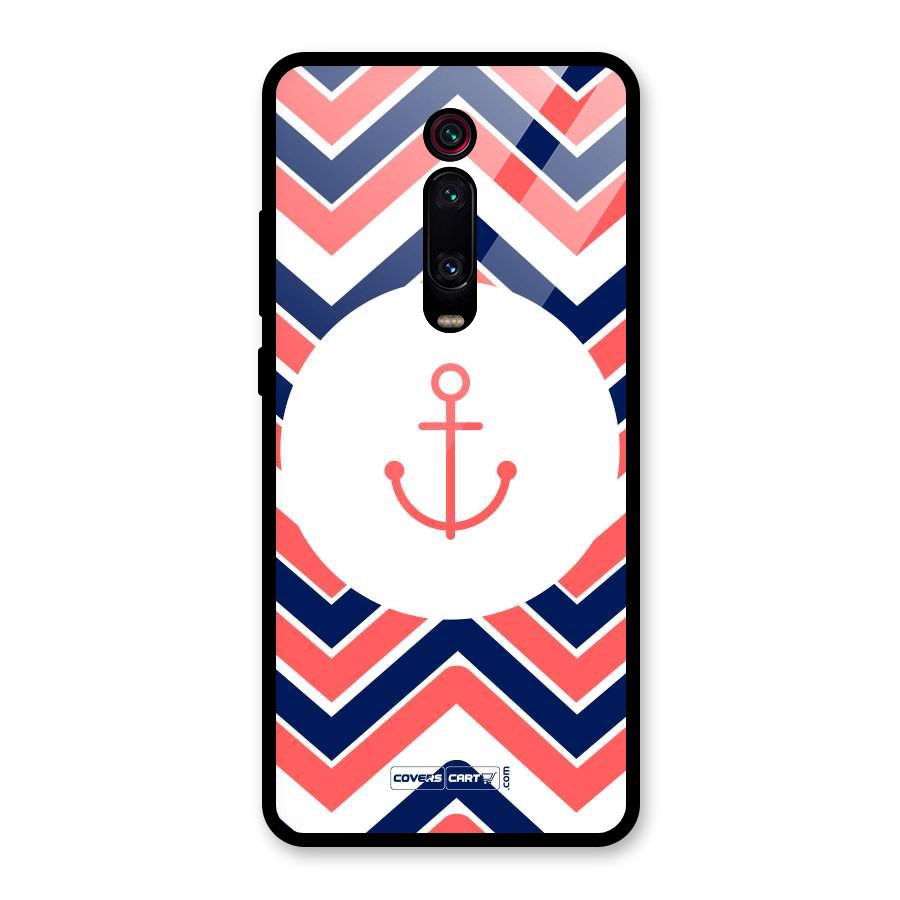 Anchor Zig Zag Glass Back Case for Redmi K20