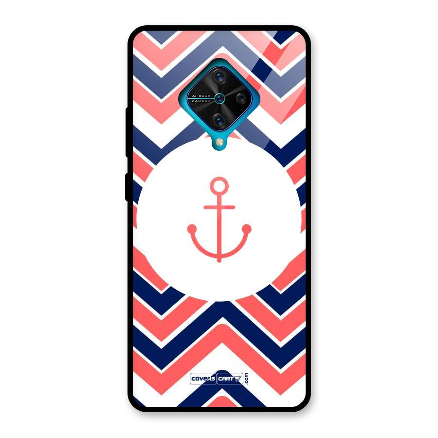 Anchor Zig Zag Glass Back Case for Vivo S1 Pro