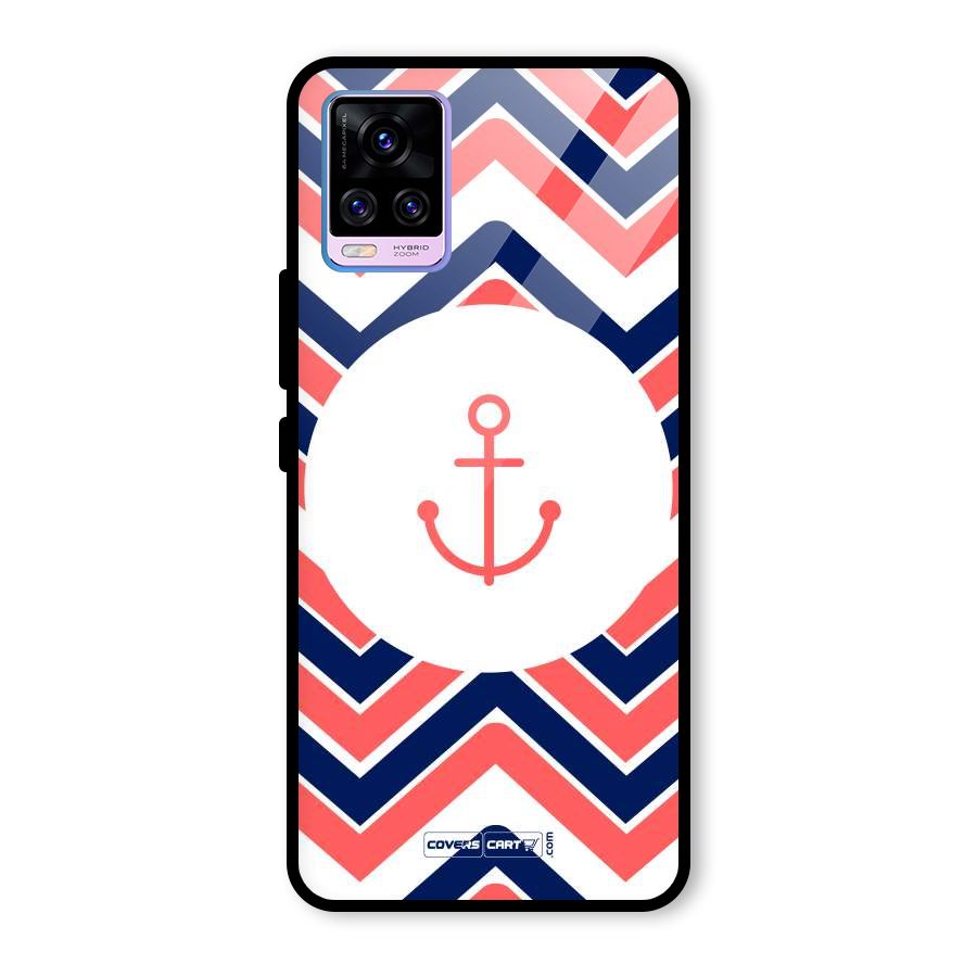Anchor Zig Zag Glass Back Case for Vivo V20 Pro