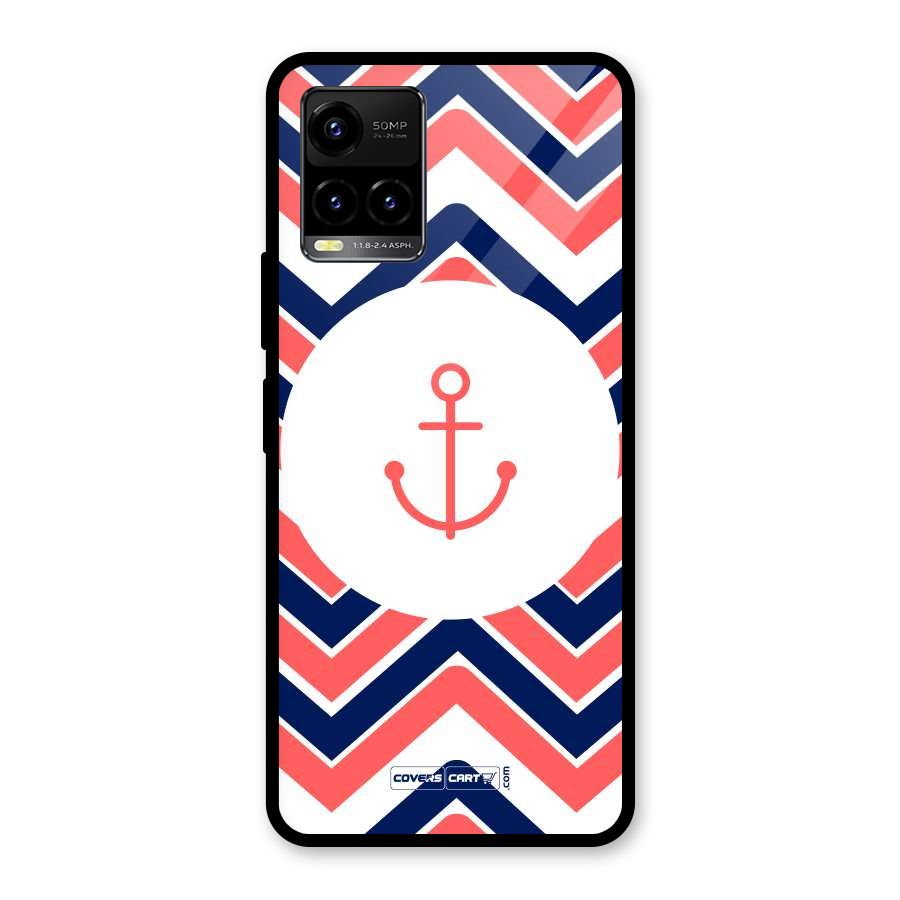 Anchor Zig Zag Glass Back Case for Vivo Y21T