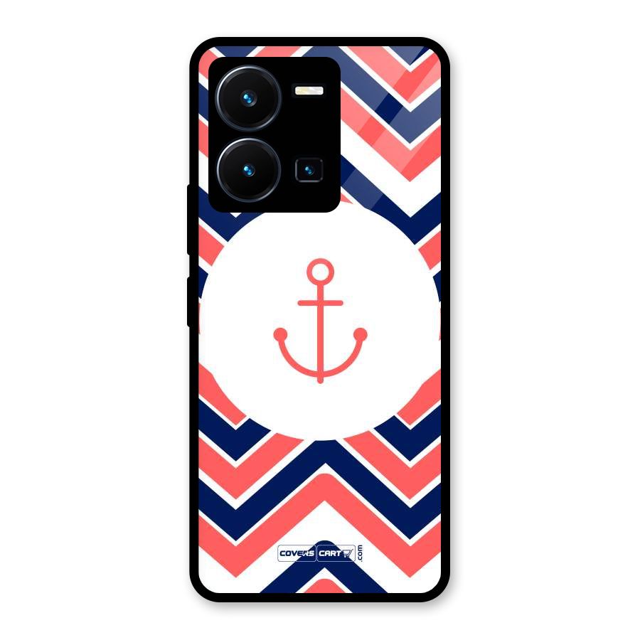 Anchor Zig Zag Glass Back Case for Vivo Y35