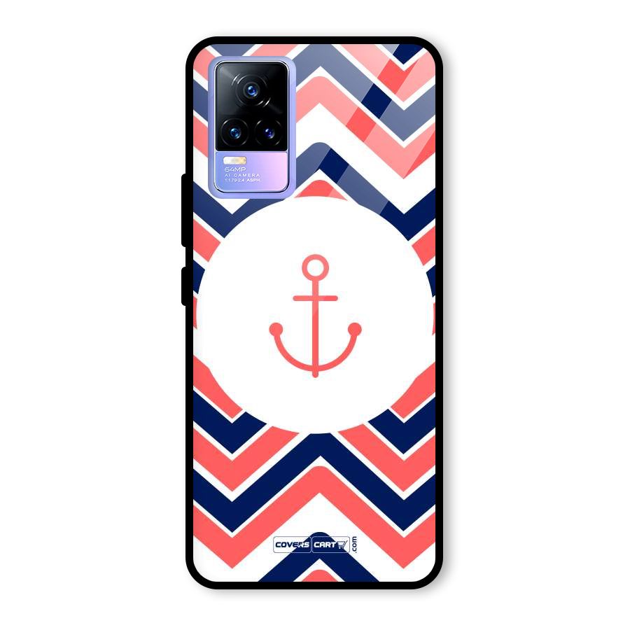 Anchor Zig Zag Glass Back Case for Vivo Y73