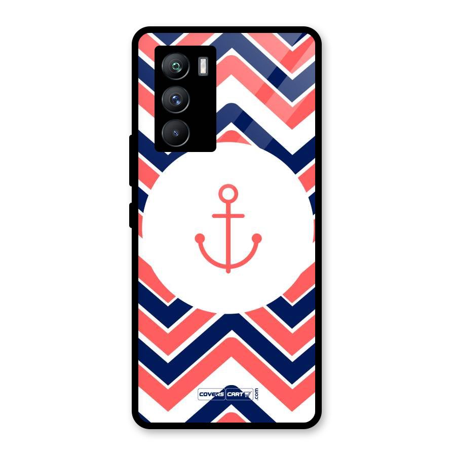 Anchor Zig Zag Glass Back Case for Vivo iQOO 9 SE
